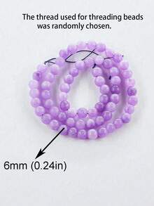 1串高品质天然深紫色紫锂辉石珠，光滑抛光圆形散珠，具有疗愈功效，可用于制作珠宝、DIY手链、项链，尺寸可选6毫米、8毫米、10毫米。 - 紫色 - 查看 10