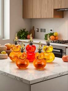 1pc Gourd Glass Oil Bottle, Olive Oil Dispenser Bottle, Coffee Syrup Dispenser, Leak-Proof Oil Pot, Storage Bottle, Seasoning Bottle, Vinegar Bottle, Seasoning Container, Kitchen Accessories, Kitchen Supplies, Lotion Bottle, Soap Dispenser, Coffee Dispenser