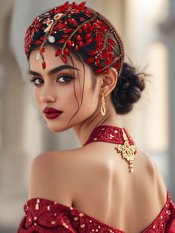 1 Stück Luxus Kristall Haarband, modisches glänzendes Haaraccessoire, geeignet für Hochzeiten, Partys, Weihnachtskostüme, Urlaubsgeschenke von Frauen