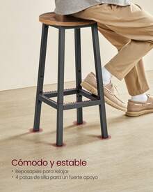 VASAGLE Kitchen Chairs - 棕色 - 查看 2