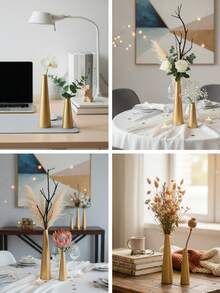 1件/套 金属铁艺花瓶/花架，简约浪漫，适用于婚礼宴会、烛光晚餐、家居桌面装饰、高档花盆、玫瑰花瓶、粉色房间装饰、家居装饰、桌面装饰、餐桌摆设、送亲友的礼物、毕业礼物、女士礼物、闺蜜礼物、婚礼餐桌装饰、生日派对装饰、母亲节礼物、复活节装饰、绿色、餐桌装饰 - 彩色 - 查看 10