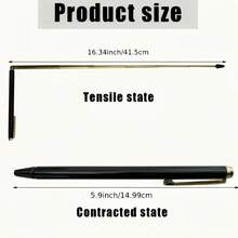 2pcs Retractable Prospecting Rods, Portable Pen-Shaped L-Shaped Prospecting Rods, Suitable For Ghost Hunting, Water Detecting, Treasure Hunting, Finding Buried Items, Etc. - Black - View 3