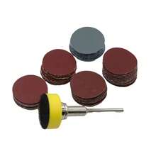 3Set (102pcs/Set)  25mm Mini Sanding Discs Hook Loop Backing Pad 1/8 Polishing Kit - Burgundy - View 7