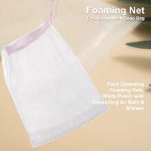 Teesod 10/20/30/40/50 Counts Exfoliating Mesh Soap Pouch, Saver Pouch With Drawstring For Foaming And Drying, Bubble Foam Net Sack For Bath, Shower, Easy To Bubble And Store (Mixed-Color)
