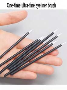 10pcs Disposable Eyeliner Brush, Lip Brush, Lip Liner, Makeup Eyeliner Brush, Lipstick Brush, Makeup Brushes For Women (Black & White) - Multicolor - View 4