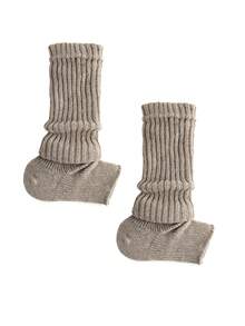 1 Pair Of Women's Autumn And Winter Knitted Leg Covers And Socks, Suitable For JK Style, College Style, Ballet