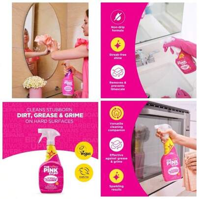 - Pink Stuff - Miracle Multi - Purpose Spray, Window Glass Cleaner, and Bathroom Foam Spray Bundle 1 Multi - Purpose Spray, 1 Window Glass Cleaner, 1 Bathroom Foam Spray