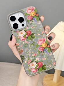 Floral Garden Bouquet Pattern Phone Case Cover With Colorful Roses Peonies Protective Design For Women Elegant Fashion Aesthetic Shockproof Scratch Resistant Compatible With Iphone 17Promax/17Pro/17AIR/17/16Promax/16Pro/16Plus/16/15Promax/15Pro/15Plus/15/14Promax/14Pro/14Plus/14/13Promax/13Pro/13/12Promax/12Pro/12/11Promax/11Pro/11/XSMAX/X/XS - Màu xanh Bạc hà - Xem 8