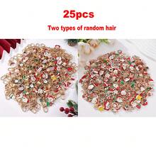 25pcs Random Mixed Christmas Series Metal Keychain, Perfect Practical Design, Various Christmas Gift Hanging Accessories, Ideal Christmas Party Decorations & Small Gifts