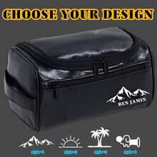Customized Personalized Toiletry Bag, Customized Name Men's Toiletry Bag, Travel Makeup Bag, Storage Bag, Gifts For Boyfriends, Fathers, Husbands, Suitable For Travel, Bathroom Storage Bag-Available Throughout The Four Seasons