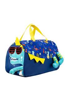 1个便携式旅行包，印有可爱的卡通独角兽/兔子/蛋糕/鲨鱼/恐龙等新颖造型。大容量、轻便耐磨的单肩斜挎包，配有舒适宽肩带，肩带长度可调节，满足基本收纳需求，适合旅行、户外活动、露营等场合，也适合万圣节、感恩节、圣诞节等节日。