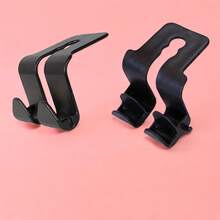 2-Pack Car Headrest Hooks, Dual Headrest Car Seat Hooks, Car Seat Back Storage Hooks, Can Be Used To Hang Wallets And Bags, Leather Car Wallet Hooks, Gray Car Bag Hooks - 黑色 - 查看 8