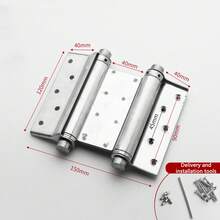 1个不锈钢门铰链，双向开启，自动关闭，加厚弹簧，静音铰链 - 彩色 - 查看 12