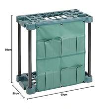 Lenoxx Garden Tool Organizer Portable Utility Rack Holds 40 Yard Tools Garage Organizers And Storage Home Essentials