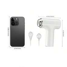 Wireless Electric Hand Mixer, Small Handheld Milk Frother, Egg Beater, Baking Mixer, Whisk, Ideal For Halloween & Christmas Gifts - Multicolor - View 3