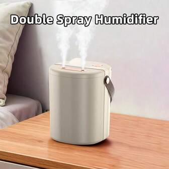 1 st smart luftfuktare med dubbel spray, automatisk aromaterapimaskin med nattlampa, högkapacitetsluftfuktare för bilen, doftande eterisk oljediffusor, USB plug-and-play, effekt: 1,9 W, lämplig för bilar, kontor, badrum, sovrum, husdjursrum, vinterns nödvändigheter