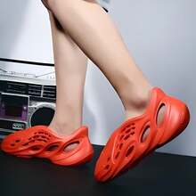 Comfortable Office Shoes Outdoor Walking Foam Runner Sandals Sneakers Cloud Slides Pillow Sports Shoes Non-Slip Lightweight Walking Shoes Fashion Outdoor Indoor Summer Lightweight Slip-On Walking Sneakers Breathable Soft Beach Sandals For Women Men - 橘色 - 查看 6
