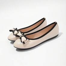 女士平底鞋，佩斯利花纹，优雅休闲，舒适易穿，波西米亚风不对称/不规则搭扣，饰以串珠宝石玻璃，杏色，四季皆宜，适合办公室、居家、健身房、户外等各种场合，春夏秋冬皆可穿着。 - 杏色 - 查看 14