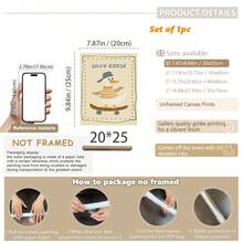 1pc, Canvas Wall Art, Framed Nursery Wall Art Charming Illustrations, Whimsical Children's Wall Decor Featuring Ducks, Dinosaurs And Puppies Adorable Animal Wall Art, Dreamy Nursery Decor Ideal For Children's Rooms, Nurseries, Playrooms, Kindergartens, Boys' Rooms, Girls' Rooms And Play Areas Waterproof. Perfect Party Gift - Multicolor - View 32