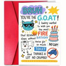 1pc Funny Christmas Card - Sassy Cat With Santa Hat & "He Wouldn't!" Text - Perfect Gift For Cat Lovers, Colleagues - Paper Material Holiday Card, Australian Christmas Greeting Card, Christmas Card Funny, Christma Card With Envelope, Christmas Animal - Multicolor - View 9
