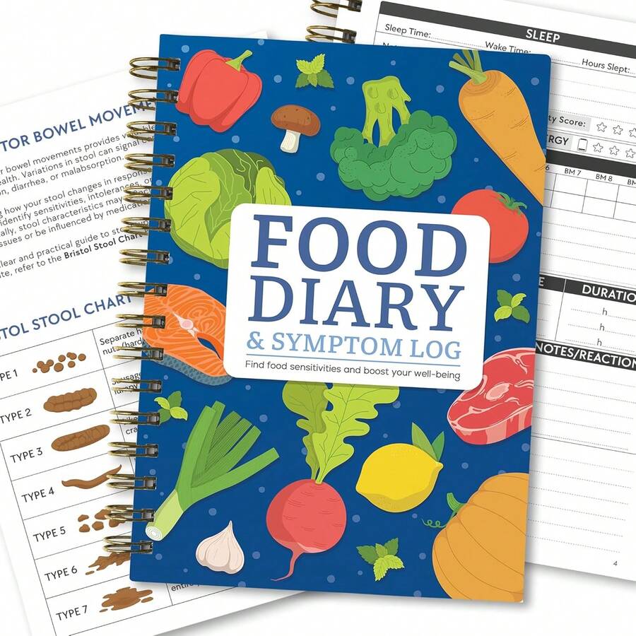 Planner, Scheduler, Diary, Notebook 2026 NewFood Diary And Symptom Log ...