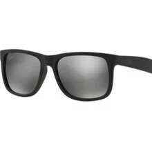 Óculos de Sol Masculino Quadrado Clássico Preto Estilo Justin Moderno e Conforto - Prata - Visão 2