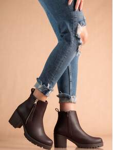 Women Ankle Boots & Booties - CHOCOLATE - View 3