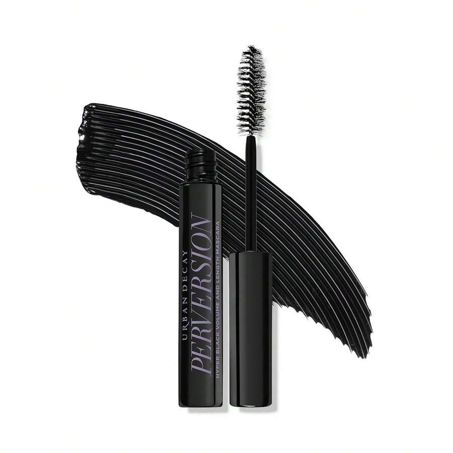 Urban Decay Perversion 丰盈睫毛膏 #黑色 旅行装 3ml/0.1 盎司 | 浓黑纤长睫毛膏 | 防晕染 | 不结块 | 打造浓密卷翘的根根分明睫毛 | 纯素配方 | 无动物实验