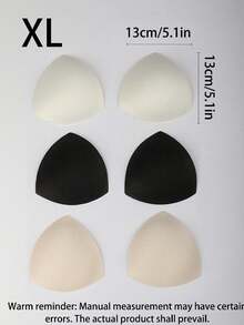 Detachable Triangle Bra Pads - Women's Push Up Inserts For Swimwear, Sports Bras & Lingerie | Lightweight, Non-Padded, Convertible Cup Inserts - Multicolor - View 7