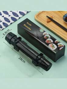 2 Pieces Plastic DIY Striped Sushi Mold, Convenient Sushi Rice Ball Making Tool Set, Clean PP Sushi Making Machine - Fast Sushi Cannon Roller, Suitable For Breakfast, Lunch And Dinner Making, Suitable For Office Workers, Student Lunch, Party Food Preparation