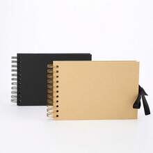 1pc Spiral Bound Flip Page Photo Album - Graduation DIY Scrapbook, Kraft Paper Notebook Album Set, Ideal Couple/Birthday Gift, Record Life Moments