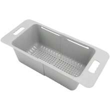 TOPINCN Cesta para Congelador Horizontal Cestas Ajustables para Congelador para Congelador Horizontal Contenedores Organizadores de Almacenamiento Expandibles Divisor con Asa para Cocina(Gris) - Tipo 2 - Ver 1