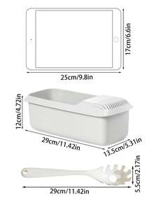 1pc/2pcs Microwave Noodle Cooker,Microwave Pasta Cooker,Microwave Pasta Cooker With Strainer,Noodle Water Filter Basket,Vegetable Fruit Storage Box,Noodle Container,Kitchen Drain Basket,Noodle Cooker,Plastic Dual-Purpose Vegetable Washing And Noodle Cooking Storage Box - Multicolor - View 10