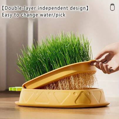 1pc Cat Grass Planter Tray, Barley Grass Growing Kit, Pet Supplies