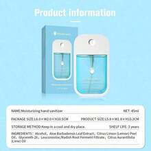 1PC Scented Hand Sanitizer Spray With Vanilla, Lavender, And Aloe For Home Use, Portable Cleaning And Disinfecting Hand Sanitizer. Essential Travel Protection Kit, Must-Have For Travel Disinfection. Suncream Applicator Holiday Essentials - Nhiều màu - Xem 3