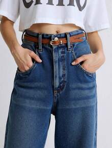 4pc Women's Slim Waist Belts, Silver Buckle With Rhinestone Details, Pairs With Midi Dresses & Wide-Leg Pants, Enhances Waist Curve, Perfect For Party & Halloween Gifts, Fits 3 Seasons - Nhiều màu - Xem 2