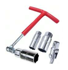 Sets Of 4PC T-BAR Spark Plug Removal Tool Flexible Spanner Socket 16mm 18mm 21mm - Red - View 6