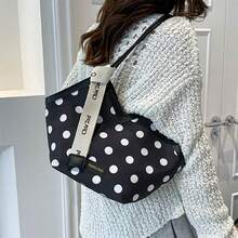 Bolso tote grande para mujer, bonito estampado de cerezas y lunares, bolso de hombro ligero - Multicolor - Ver 1