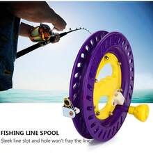 MIXCUT - Bobina de carrete de plástico duradero de 22 para pesca - Púrpura, amarillo - Ver 10