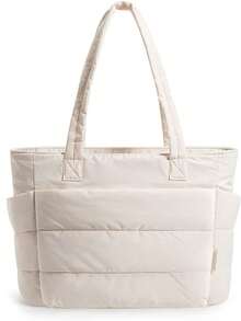 2025 Nowa haftowana torba puchowa, modna torba o dużej pojemności, torba na ramię z wyściółką do pracy, torba na siłownię, torba na laptopa, odpowiednia do pracy, na zakupy, do uprawiania sportu, na wakacje, jako prezent urodzinowy, prezent świąteczny dla rodziny, matki, małżonka, siostry, przyjaciółki, dziewczyny