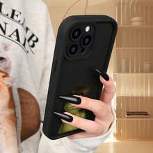 Una funda de teléfono con diseño de rana linda e interesante, una funda de protección personalizada simple y elegante, diseño a prueba de golpes y anticaídas, adecuada para todas las series de teléfonos , compatible con  17.17 Pro...17 Pro Max...17 Agua. 16.16 Pro...16 Pro Máx.16 más.. 15.15 Pro Max...15 Pro...15 más.. 14.14 Pro...14 más..14 Pro Max... 13.13 Pro...13 Pro Max...12.12 Pro...12 Pro Max...11.11 Pro...11 Pro Máx.XR.X.XS.XS máx.Se.MiNi, es un poco extraño, pero muy protector. - Negro 726 - Ver 8