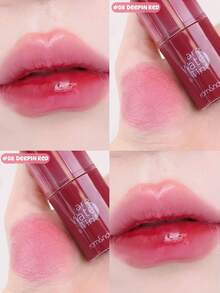 Rom&nd Romand BARE MOOL TINT #08 Deep Red, Glossy Lipstick, Vibrant Color, Long-Lasting, MLBB (My Lips But Better), Lightweight, Moisturizing & Long-Lasting Lip Tint, High Color Payoff, Glossy, Vegan, K-Beauty, Korean Cosmetics, 4.5g (0.16oz), Gift - #08 DEEPIN RED - 查看 2