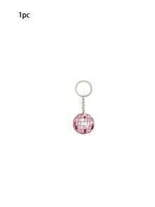 10个粉色迪斯科球钥匙扣 - 迷你镜面球配金属环，闪亮70、80年代派对礼品，适合婚礼、生日、单身派对 - 耐用塑料/玻璃材质，可用作拍照道具和赠品，也适合迪斯科派对装饰、单身派对装饰、情人节、母亲节、复活节等场合。 - 彩色 - 查看 9
