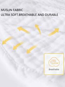 12pcs Baby Towel Set – Hospital-Bag Essentials Unisex Newborn Solid-Color Burp Cloths, Bath Towels And Washcloths For Boys And Girls. Six-Layer Ultra-Absorbent Fabric For All-In-One Use: Feeding, Bathing, Hand-Drying, Sweat-Wiping, Pillow Cover, Burping And Nursing. - White - View 7