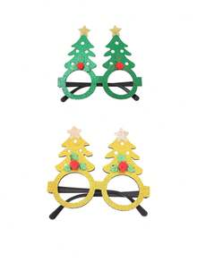 New Christmas Headband Glasses Frames, Halloween And Valentine's Day Glasses, Santa Claus Glasses, Party Christmas Glasses - Green - View 1