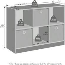 Cubic Multipurpose Clothing Closet Storage Organizer Shelf With Bin Drawers 6-Cube For Efficient Wardrobe Organization Americano/Medium Brown Color Ideal For Bedroom Closet Or Home Storage Solutions - 美式咖啡中棕色 - 查看 3