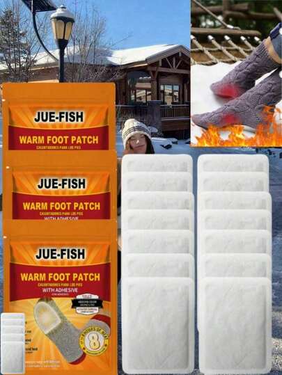 JUE FISH 20/10片装婴儿保暖脚垫，自加热脚垫，自加热鞋垫，自加热保暖脚垫，便携式一次性加热垫，保暖设备，保暖脚垫，圣诞礼物，冬季手套，便携式保暖脚垫，一次性便携式冬季防寒保暖脚垫，闺蜜节，小狗，嘉年华，春夏精选，伴娘礼物，房间，卧室装饰，海滩，旅行，男士，女士，度假，可爱小物