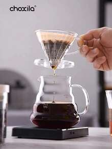 choxila 1pc Plastic Pour Over Coffee Dripper With Handle, Slow Drip Coffee Filter, Pour Over Coffee Maker For Single Cup Brew - Filter Cup - View 9