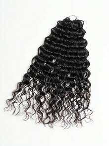 QVR QUEEN VIRGIN REMY QVR 水波纹羽毛钩编真人发接发 1 包 预分离羽毛真人发，适用于无结波西米亚辫子 自然黑色