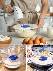 1pc Silicone World Egg Beater Splash Guard, Plastic Waterproof Bowl Cover, Egg Beater Splash Guard, Kitchen Cooking Tool, Egg Tool - Multicolor - View 10